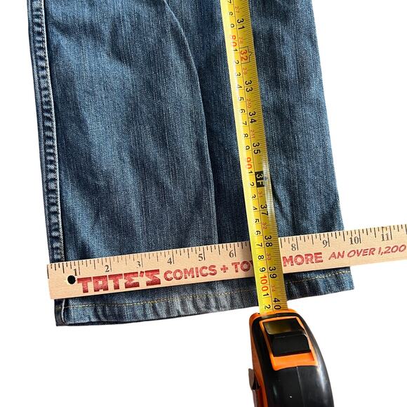 Lucky Brand Dungarees Santa Fe Jeans Men’s 32 Blue USA Made Straight Leg - Picture 8 of 10